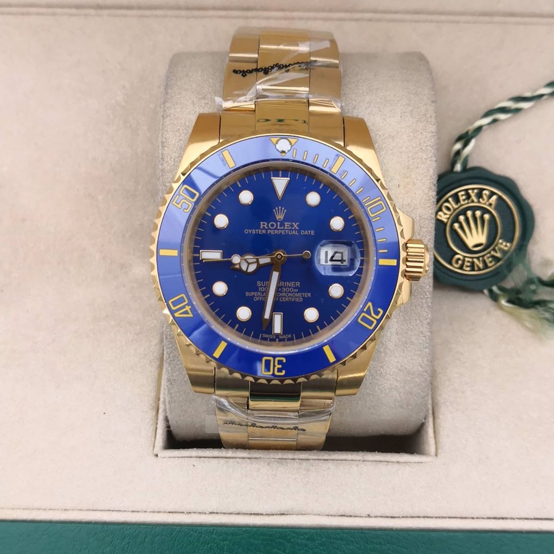 Rolex Submariner Jubilee Or / Bleu