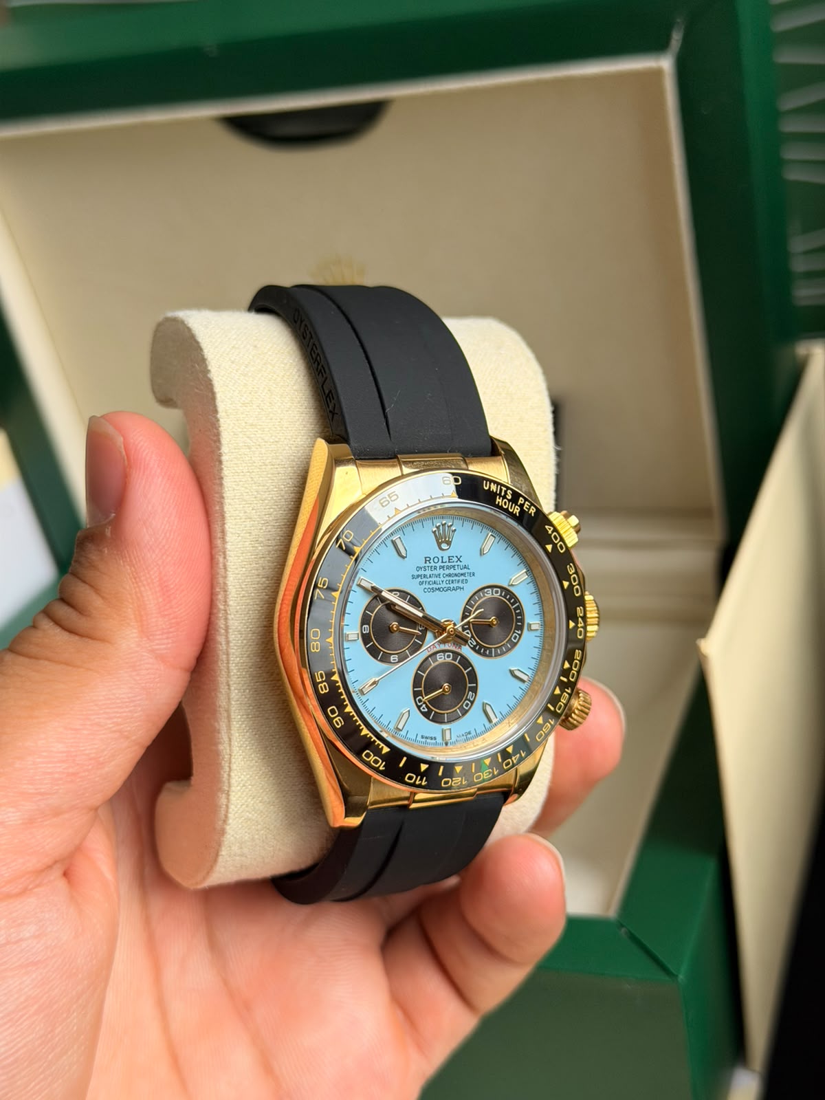 Rolex Daytona / Or Bleu-Turquoise