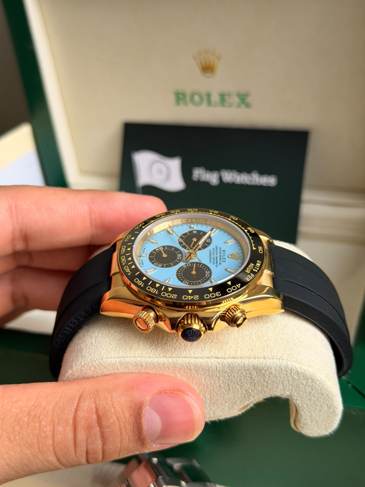 Rolex Daytona / Or Bleu-Turquoise
