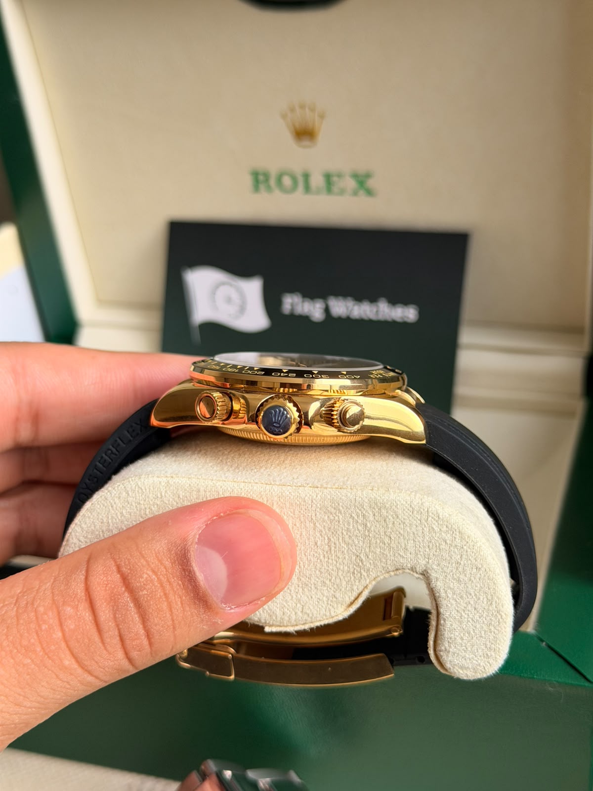 Rolex Daytona / Gold Blau-Türkis