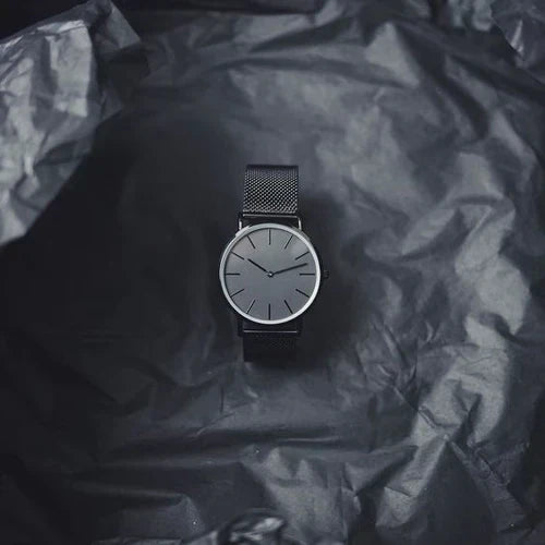 Minimaliste Tout Noir - Série de Montres