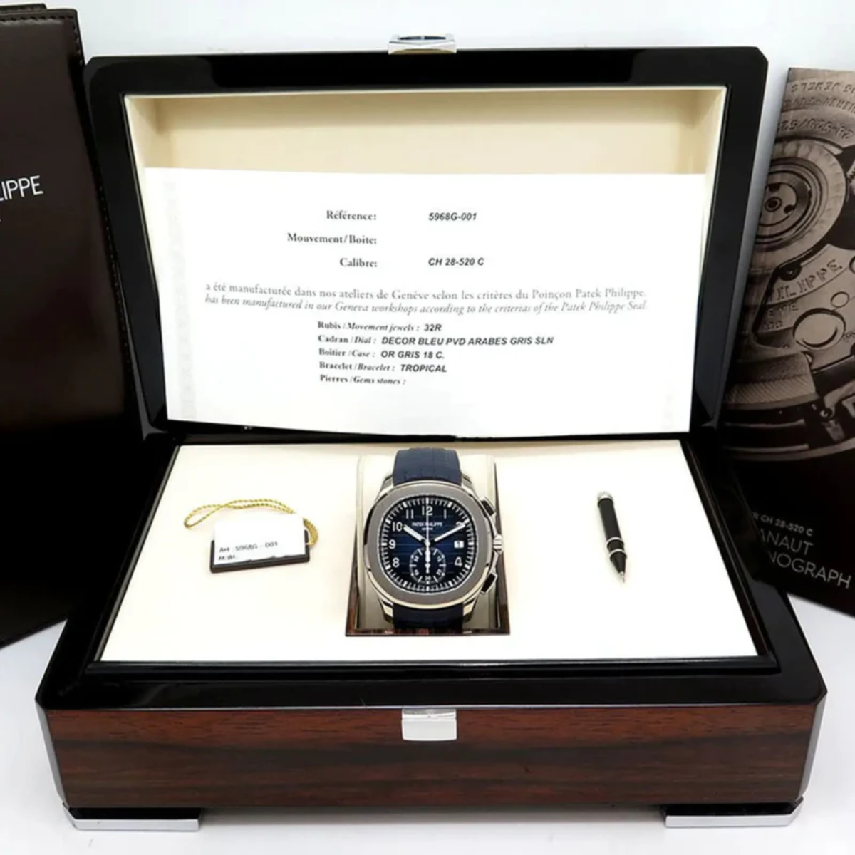 Certificat - Montre Patek Philippe Aquanaut